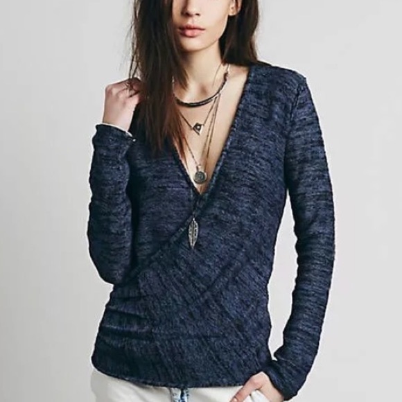 Free People Sweaters - Free People Gotham Wrap Knit Sweater Top S